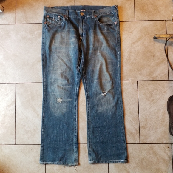 True Religion Billy Riot Row 42 Seat 34 Bootcut Jeans size 40 - Picture 4 of 12